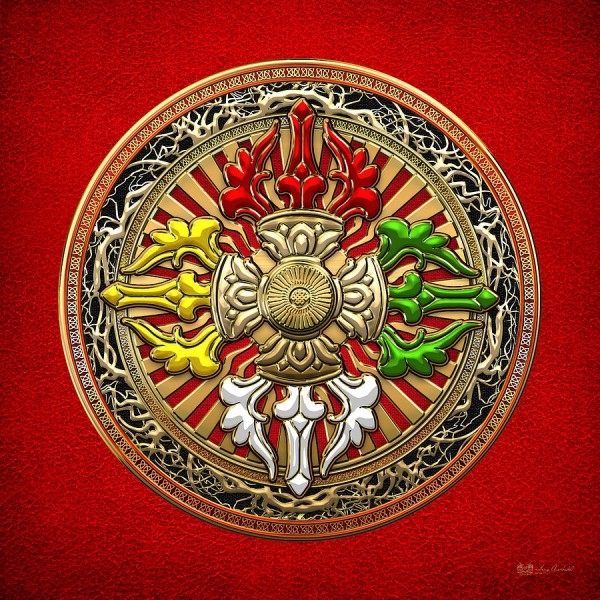 tibetan-double-dorje-mandala-double-vajra-on-red-leather-serge-averbukh.jpg